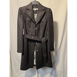 KENNETH COLE NEW YORK COAT BLACK TRENCH-COAT/ 8. Can Also Be Worn As A Dress Y2K